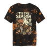 CAZYCHILD Halloween Shirts for Men Funny Halloween Pumpkin Shirt Dancing Skeleton Tee - size chart