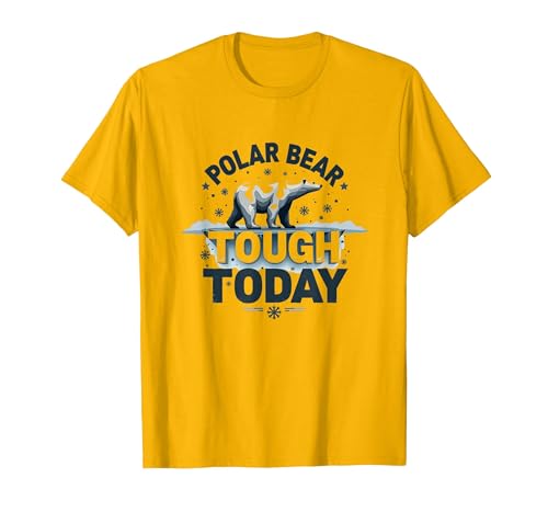 Mademark Polar Bear Tough Today Cool Arctic Design T-Shirt - size chart