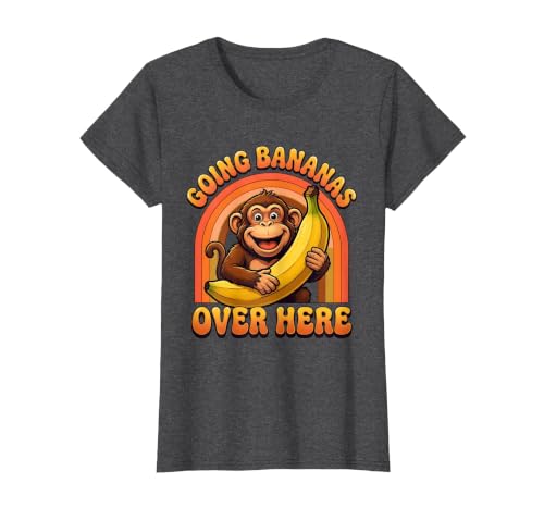 Mademark Going Bananas Over Here Funny Monkey Design T-Shirt - Women - size chart