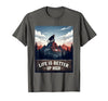 Mademark Life Is Better Up High Monkey Design T-Shirt - Men - size chart