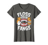 Spooky Dental Office Halloween Dental Crew Ghost Floss Your Fangs Dental Halloween Shirt Dentist Halloween T-Shirt - size