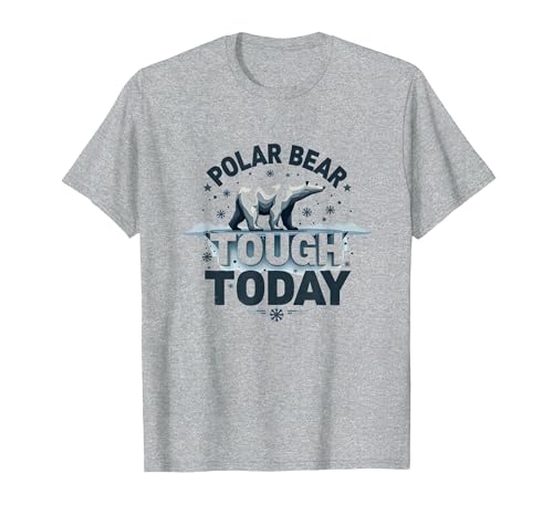 Mademark Polar Bear Tough Today Cool Arctic Design T-Shirt - size chart
