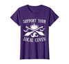 Support Your Local Coven Halloween tee Support Your Local Coven Halloween Coven Witch T-Shirt - size chart