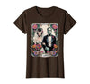 The Lovers Tarot Card Spooky Halloween Women Men The Monster Frankenstein and Bride The Lovers Tarot Card T-Shirt - size