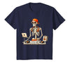 Funny Skeleton DJ Halloween Men Outfit Skeleton DJ Halloween Costume Turntable Music Funny Men Boys T-Shirt - size chart