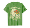 Dinosaur Trainer Halloween Vintage Dinosaur Trainer Halloween Costume Retro Dino Outline T-Shirt - size chart