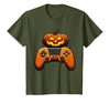 Spooky Halloween Gamers 2023 Halloween Skeleton Zombie Gaming Controllers Mummy Boys Kids T-Shirt - size chart