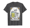 Tarot Card Skeleton Halloween Ades.shirt The Pickles Tarot Card Skeleton Canning Season Gardener T-Shirt - size chart
