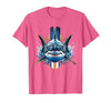 Mademark 6th Grade Shark Swimmer Goggles Illustration T-Shirt - size chart