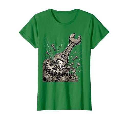 Mademark Monkey Wrench In The Gears Graphic Design T-Shirt - Women - size chart