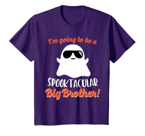Halloween Pregnancy Announcements by HotW Big Brother Pregnancy Announcement Ghost Funny Boy Halloween T-Shirt - size chart