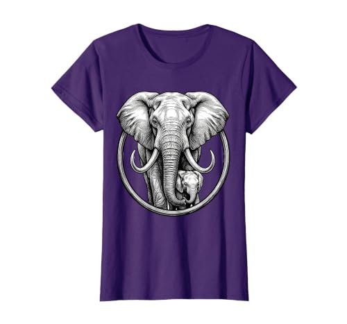 Mademark Mama Elephant and Baby Graphic Tee T-Shirt - Women - size chart