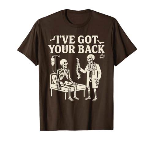 Halloween Costume For Doctor I've Got Your Back I've Got Your Back Halloween Skeleton Doctor Costume T-Shirt - size chart