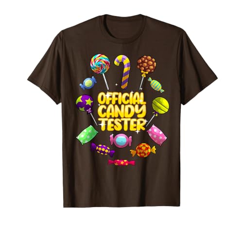 Funny Candy Lovers Gift Chocolate Candies Clothing Cool Candy for Boys Girls Kids Bar Lollipop Halloween Sweets T-Shirt -