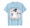 Spooky Goose Teacher Halloween Costume Funny Halloween Silly Goose Witch Spooky Goose Teacher Club T-Shirt - size chart