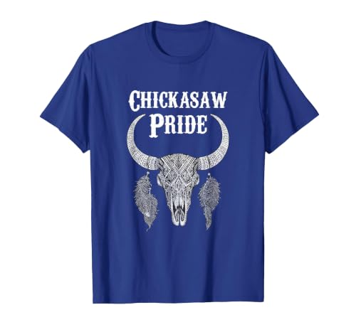 Chickasaw Pride Native American Nice Gifts Chickasaw Pride Tribe Native American Indian Buffalo T-Shirt - size chart