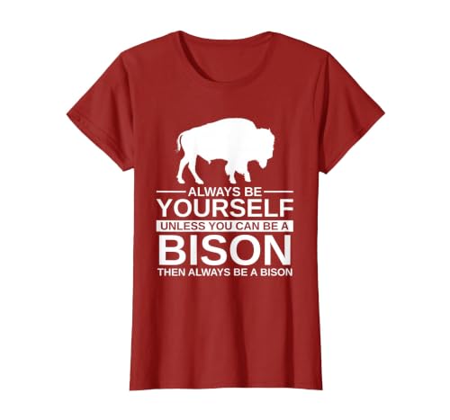 Bison Gift Bison Lover Accessories & Buffalo Stuff Cool Bison Design for Men Women Buffalo Animal Lovers Bison T-Shirt -