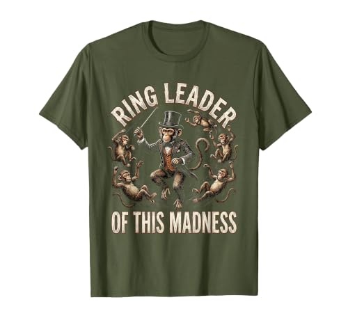 Mademark Ring Leader Of This Madness Circus Monkey Design T-Shirt - Men - size chart