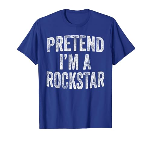 Funny Halloween Party Matching Family Costumes Tee Pretend I'm A Rockstar Costume Family Halloween Rock Star T-Shirt - size