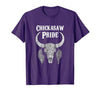 Chickasaw Pride Native American Nice Gifts Chickasaw Pride Tribe Native American Indian Buffalo T-Shirt - size chart