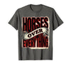 Mademark Horses Over Everything Equestrian Design T-Shirt - Men - size chart