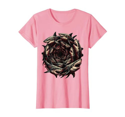 Spiral School of Sharks Graphic Design T-Shirt