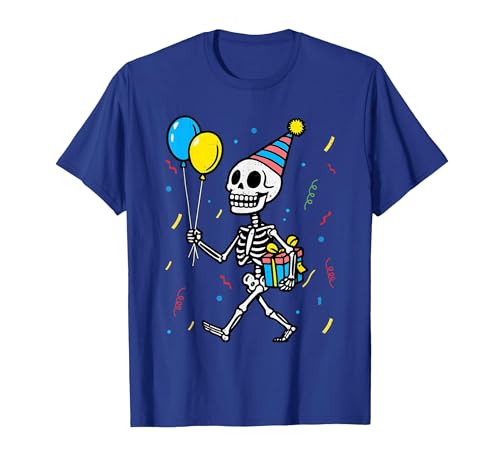 Halloween Tees for Women Men Kids Skeleton Birthday Halloween Costume Boys Teens Girls Kids T-Shirt - size chart