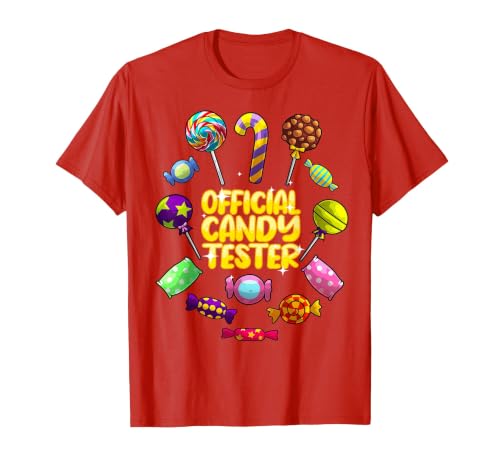 Funny Candy Lovers Gift Chocolate Candies Clothing Cool Candy for Boys Girls Kids Bar Lollipop Halloween Sweets T-Shirt -