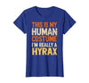 Hyrax Halloween Design This is My Human Costume I'm Really A Hyrax Halloween T-Shirt - size chart