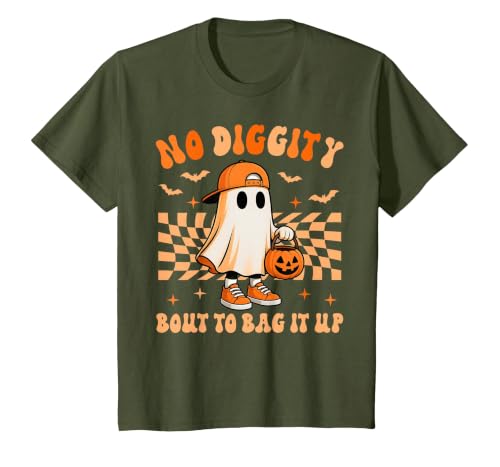 Ghost No Diggity Bout To Bag It Up Halloween Ades Ghost No Diggity Bout to Bag It Up Halloween Toddler Kids T-Shirt - size