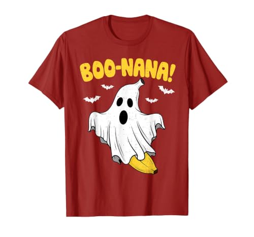 Halloween Tees for Women Men Kids Funny Banana Ghost Boo Pun Halloween Costume Men Women Kids T-Shirt - size chart