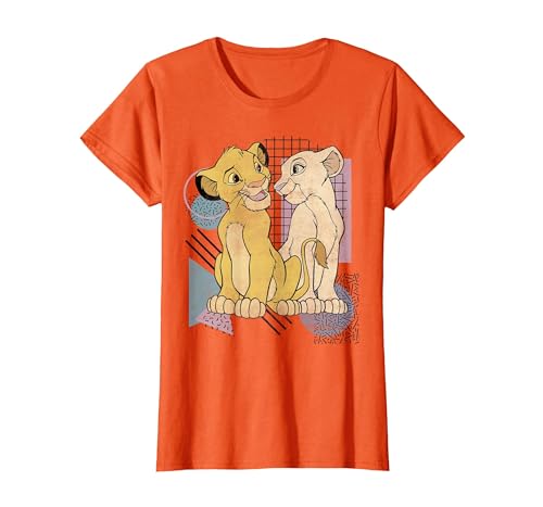 Disney Lion King Simba & Nala Meet Eyes Valentine's T-Shirt T-Shirt - size chart