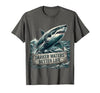 Mademark Darker Waters Better Life Shark Design T-Shirt - size chart
