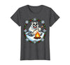 Mademark Polar Bear Sunglasses Roasting Marshmallow Christmas T-Shirt - size chart
