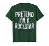 Funny Halloween Party Matching Family Costumes Tee Pretend I'm A Rockstar Costume Family Halloween Rock Star T-Shirt - size