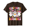 Read More Books Ghost Halloween Teacher Outfits Read More Books Ghosts Reading Book Funny Teacher Halloween T-Shirt - size