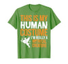 This is My Human Costume Mythical Creature - Halloween Funny T-Shirt - size chart
