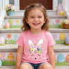 Easter Day Gift for Toddler Boy Baby Girl Tractor Loving Bunny T-Shirt — design detail