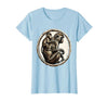Mademark Baby Monkey Clinging to Mother's Back Design T-Shirt - Women - size chart
