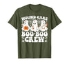 Wound Care Nurse Boo Boo Crew Halloween Wound Care Boo Boo Crew Nurse Funny Ghost Halloween Nurse T-Shirt - size chart