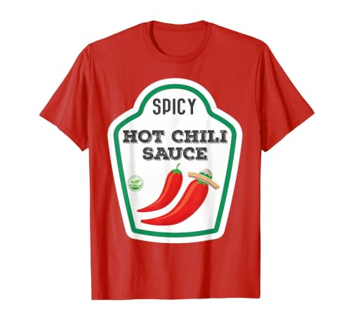 Lustige Essen & Sauce Fasching Kostüm Co. Chilli Sauce Costume Funny Fancy Dress Costumes for Men and Women T-Shirt - size