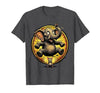 Mademark Elephant Scared by Tiny Mouse Funny Animal Design T-Shirt - Men - size chart