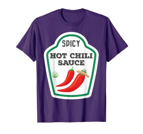 Lustige Essen & Sauce Fasching Kostüm Co. Chilli Sauce Costume Funny Fancy Dress Costumes for Men and Women T-Shirt - size