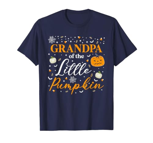 Little Pumpkin Halloween Family Matching Costumes Grandpa of The Little Pumpkin Family Matching Halloween T-Shirt - size