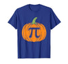 Halloween Tees Women Men Kids Pumpkin Pi Symbol Funny Math Nerd Spooky Halloween Pi Day T-Shirt - size chart