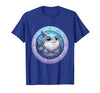 Mademark Great White Shark Tangled in Anchor Chain Art T-Shirt - size chart