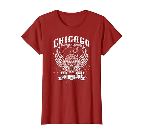 Camelot71 Chicago Classic Retro Vintage Illinois Windy Rock'n'Roll T-Shirt - size chart