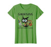 Black Cat Do Gardening Because Murder is Wrong T-Shirt - size chart