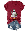 WQFQW Boo JEE 2026 Ghost Funny Halloween Leopard Print Ghost Shirt for Women - size chart