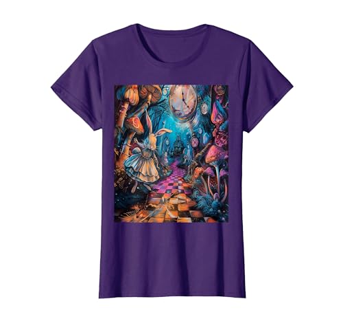 Alice in Wonderland Rabbit House T-Shirt — design detail